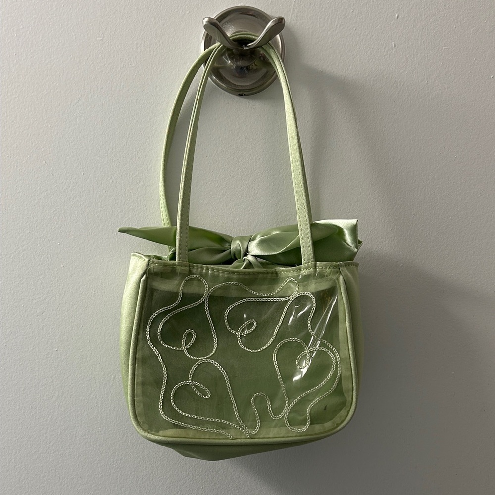 Satin Green Victorias Secret Mini Purse